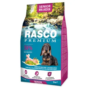 Rasco Premium Senior Mini & Medium kuře s rýží 3 kg Rasco Premium Senior Mini & Medium kuře s rýží 3 kg