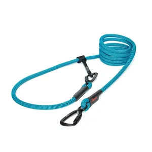 Tamer lanové vodítko Easy Long Twist - velký pes, tyrkys s černým prošitím, 3 m Tamer lanové vodítko Easy Long Twist - velký pes, tyrkys s černým prošitím, 3 m