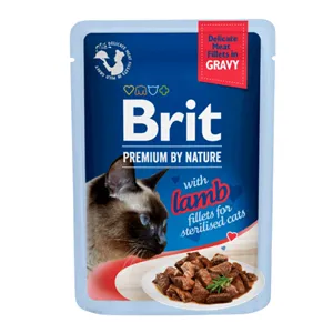 Brit Premium Cat Delicate Fillets in Gravy with Lamb for Sterilised 85 g Brit Premium Cat Delicate Fillets in Gravy with Lamb for Sterilised 85 g