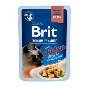 Brit Premium Cat Delicate Fillets in Gravy with Chicken for Sterilised 85 g Brit Premium Cat Delicate Fillets in Gravy with Chicken for Sterilised 85 g