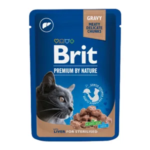 Brit Premium Cat Pouches Liver for Sterilized 100 g Brit Premium Cat Pouches Liver for Sterilized 100 g