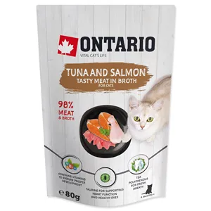 Ontario Cat Tuna and Salmon in Broth 80 g Ontario Cat Tuna and Salmon in Broth 80 g