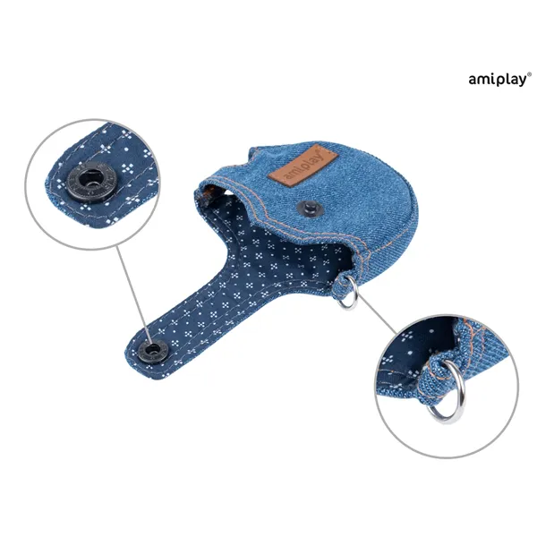 Amiplay Vodítko Infini s Denim XL 5m - 50 kg modrá