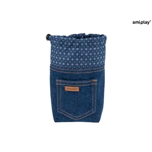 Amiplay Tastička na pamlsky Denim 10 x 7 x 14 cm Námořní Amiplay Tastička na pamlsky Denim 10 x 7 x 14 cm Námořní