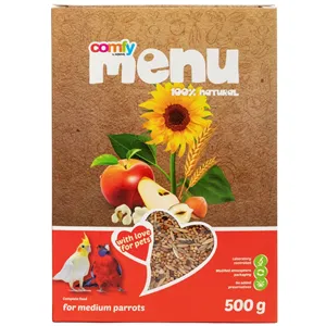 Comfy Menu Kompletní krmivo pro středně velké papoušky 500 g Comfy Menu Kompletní krmivo pro středně velké papoušky 500 g