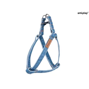 Amiplay Postroj Denim M 30-55x 1,5cm - modrá Amiplay Postroj Denim M 30-55x 1,5cm - modrá