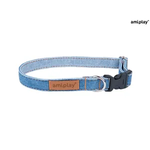 Amiplay Obojek Denim XL 45 - 70 x 2,5 cm Modrá Amiplay Obojek Denim XL 45 - 70 x 2,5 cm Modrá
