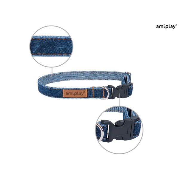 Amiplay Obojek Denim S 20 - 35 x 1 cm Námořnická