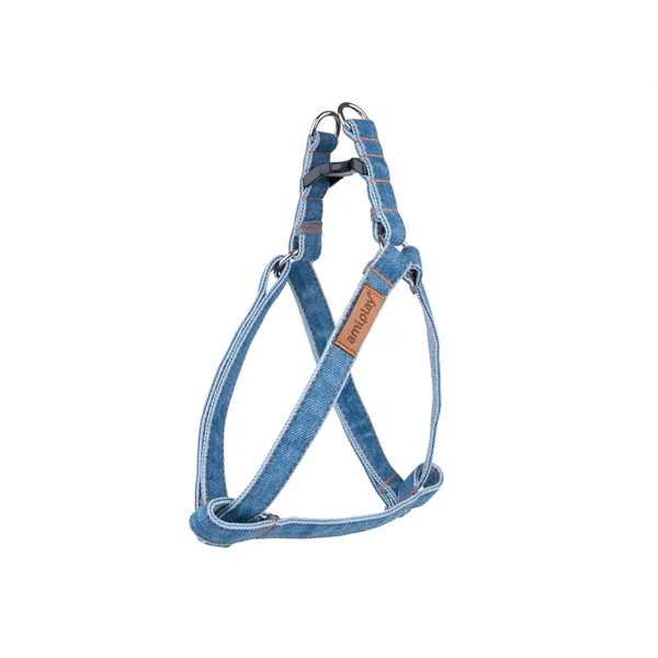 Amiplay Postroj Denim XL 50-95x 2,5 cm - modrá