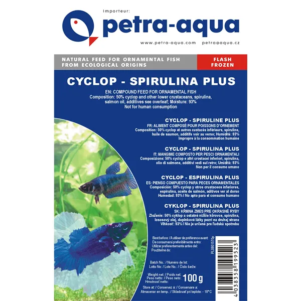 Petra-Aqua Mražený Cyklop se spirulínou 100g - BLISTR